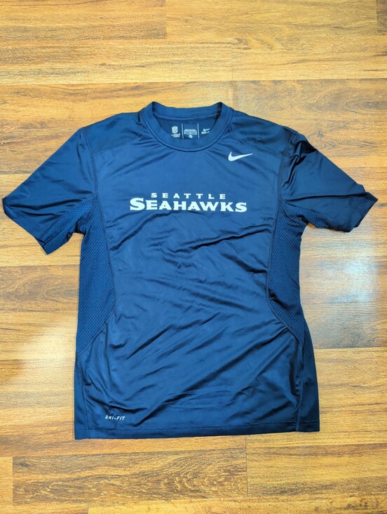 Nike Other - NFL Navy and Lime Seattle Seahawks Nike Dri-FIT Shirt
